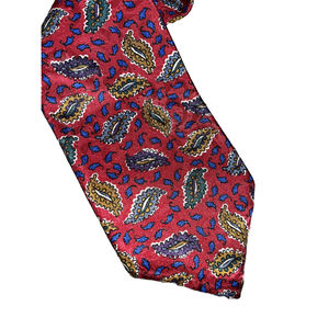 Christian Dior Monsieur Men's Necktie Paisley Classic Neck Tie Red Made In USA